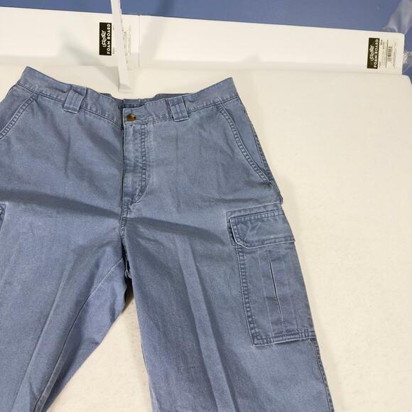 L.L. Bean Classic Fit Chino Cargo Pant W33 L30 Item 301315 Blue Tropic Weight - Picture 4 of 13